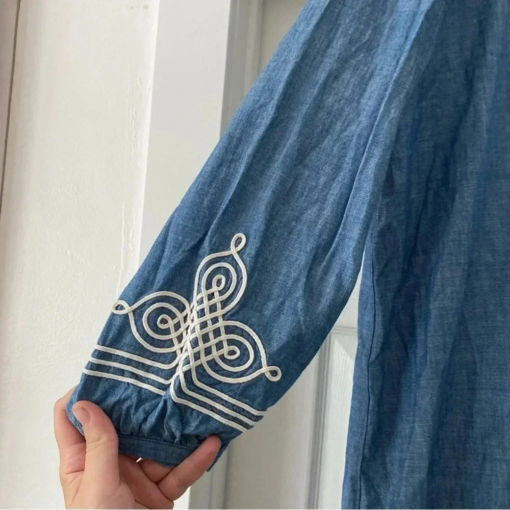 J. McLaughlin Pansy Denim Maxi Dress - Picture 4 of 8